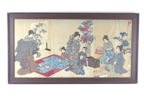 Japanese antique woodblock - japanese,