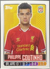 Topps Premier League 2014 - # 143 - PHILIPPE COUTINHO - Liverpool 
