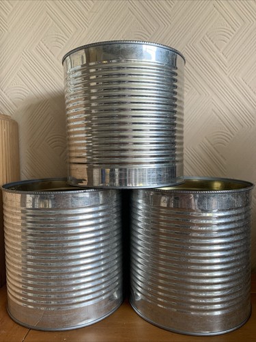 Three large tin - ,