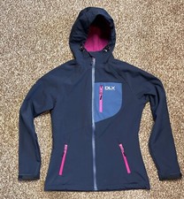 TRESPASS DLX Ladies Jacket Blue Waterproof Hooded Hiking coat UK Size 10 Small