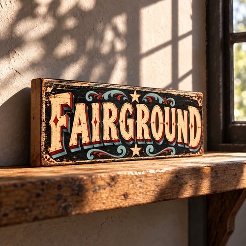 Fairground sign vintage style - vintage,