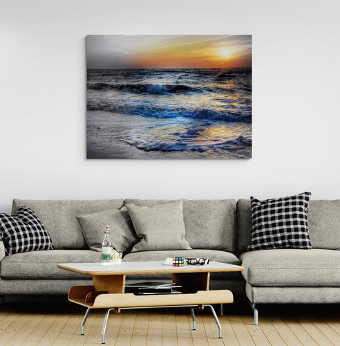 Sunset beach seascape canvas - beach,