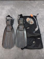 Tusa Scuba Diving Snorkelling Fins, Wetsiit Boots, Mask & Snorkel Set