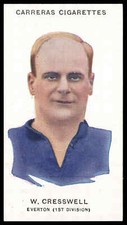 Carreras - 'Footballers (26mm)' (1934) - J. Cresswell (Everton)