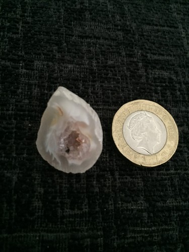 Polished agate geode half - geode,