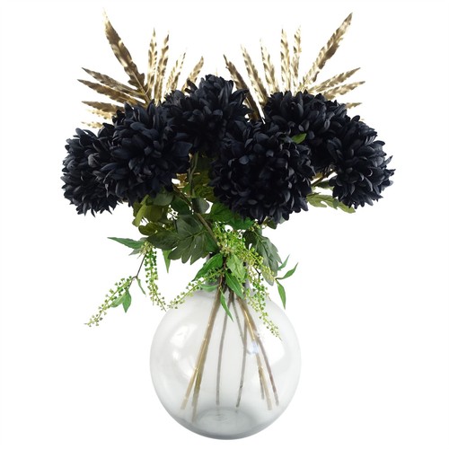 95cm black chrysanthemum - black,