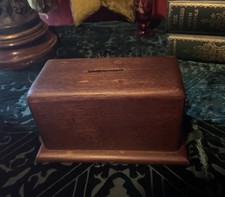 Lovely Little 19th Century Wooden Church Collection Box or Money Box