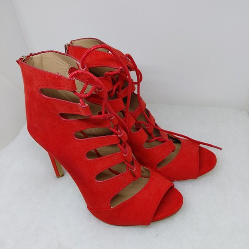 Women red high - high, heel