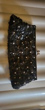Vintage Black Beaded Metal Frame Clutch Bag