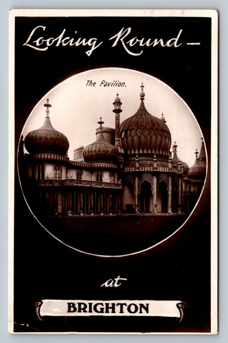 Postcard looking round at - postcard,