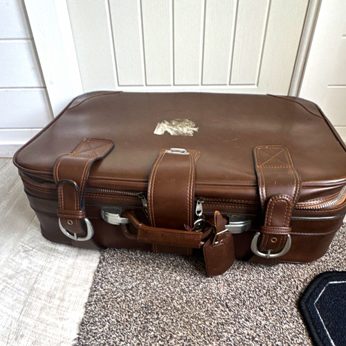 Vintage brown leatherette - brown,