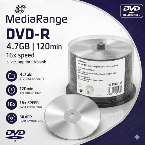 Mediarange dvd r 16x - mediarange, dvd-r