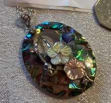 Abalone pendant and chain