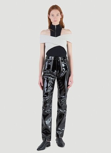 Gmbh black frey vinyl - black, trousers