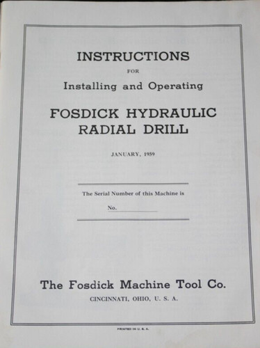 Fosdick hydraulic radial arm - fosdick,