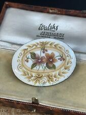 Floral Ceramic Vintage Brooch