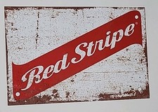 Red Stripe vintage Retro Metal Sign Plaque, Pub, Bar, man cave beer lager garden