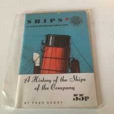 SHIPS OF THE ISLE OF MAN STEAM PACKET COMPANY. Rare leaflet. Fast Free shipping