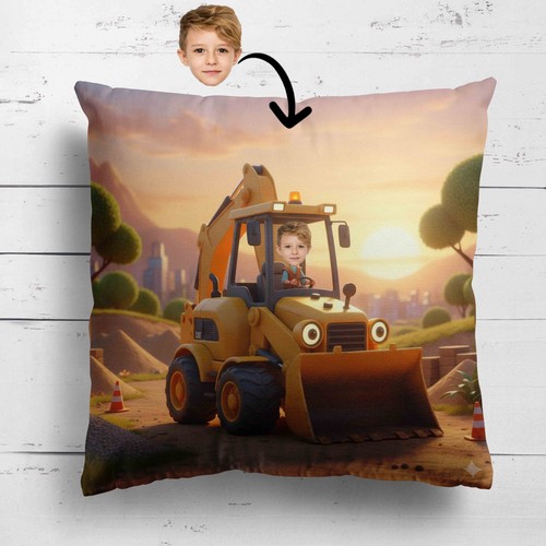 Kids digger fun cushion - fun,