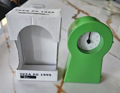 Ikea 1995 small green clock - green,