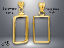 Gold Bar Pendant Frame Bezel