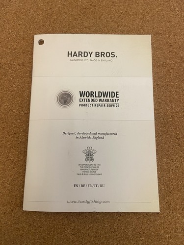 Hardy warranty card - hardy,