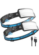 Smiling Shark Rechargeable Headlamp, 230°Wide Angle 7*White Light The Brightes