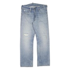 LEVI'S 523 Mens Jeans Light Blue Regular Straight Denim Medium W36 L30 Classic