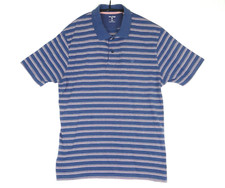 James Pringle Striped Polo Shirt Size L Large Short sleeve 100% Cotton