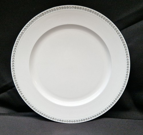 White gloss diamante rim - white,