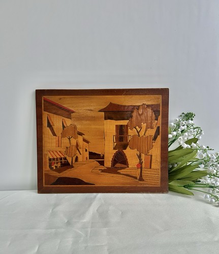 Mid century marquetry village - mid,