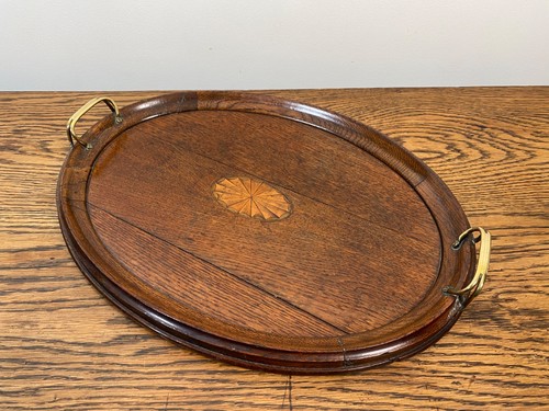 Antique 1890 inlaid - c, mahogany