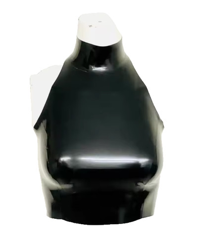 Women black latex rubber - black,