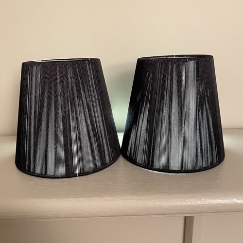 Pair black string lamp - pair,