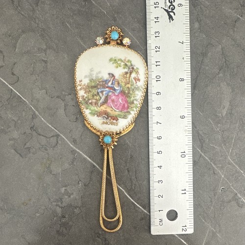 Limoges porcelain hand - hand, mirror