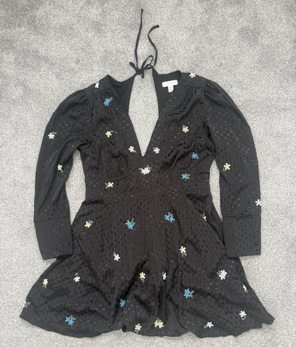Topshop black floral - floral, beaded