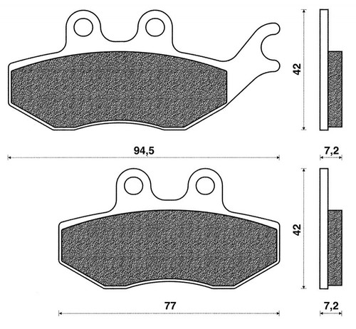 Pair brake pads - 1,