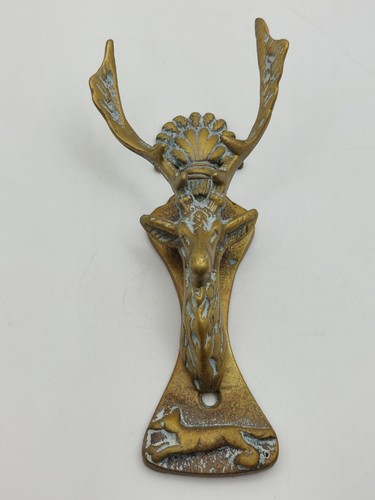 Vintage brass stag and - stag,
