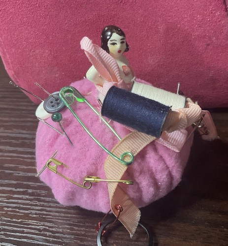 Antique pin cushion doll with - cushion,