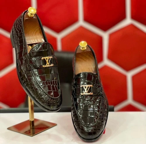 Handmade men brown - , crocodile