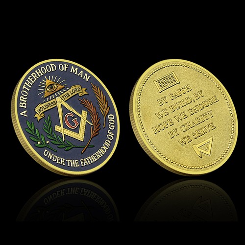 Freemason challenge coin - freemason,