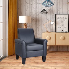 Modern Faux Leather Armchair