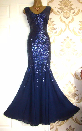 Quiz navy blue sequins - quiz,