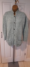 Vintage Handmade Grannycore Cardigan, Turquoise, Size Medium, Winter Clothing...