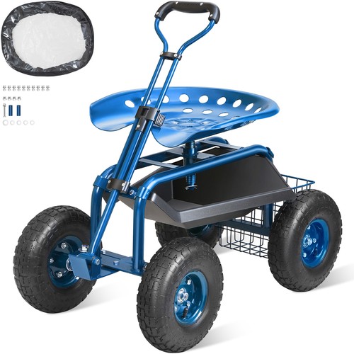 Rolling garden cart with seat - rolling,