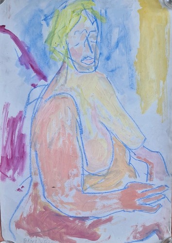 Nude female original oil - original,