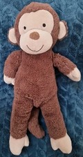 Mothercare brown Monkey soft toy cream beige face ears feet 12"