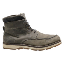 RIEKER Lace-Up Boots Grey Leather Mens UK 7.5