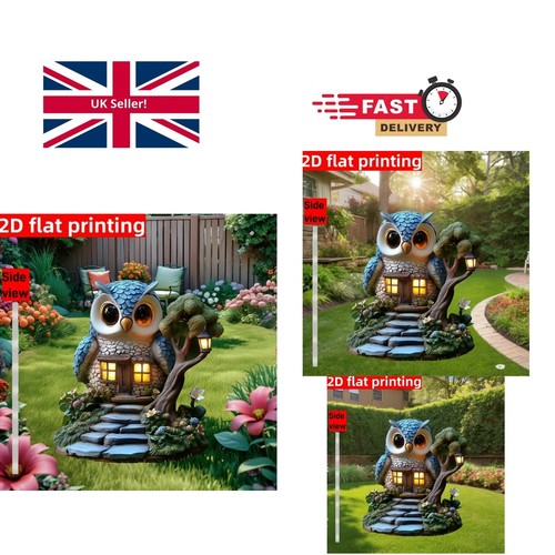 Garden owl decor tree house - -,