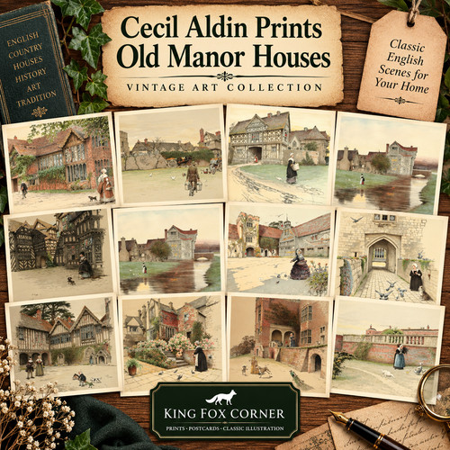 Cecil aldin prints old manor - prints,
